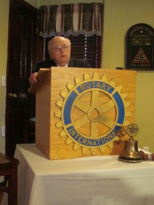 WWII veteran Larry Kirby spoke at the Club's Memorial Day luncheon about his experiences on Iwo Jima.